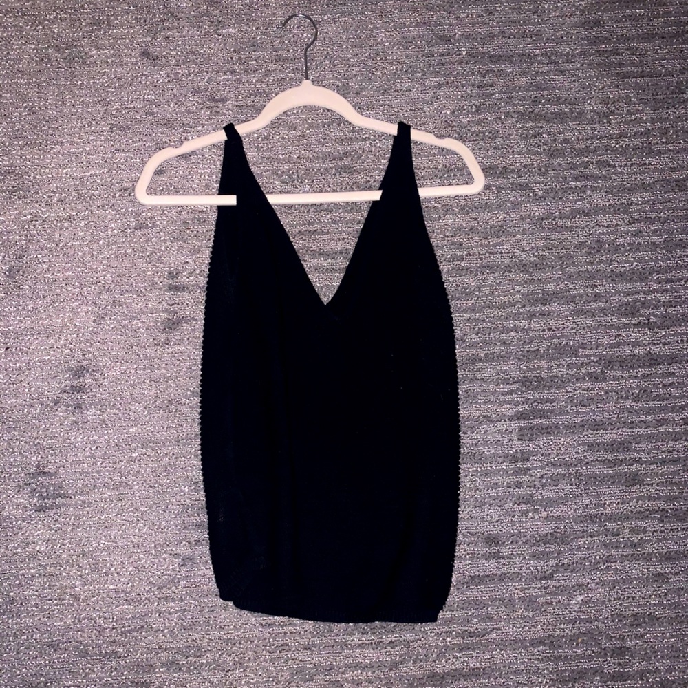 Black Knitted Tank
